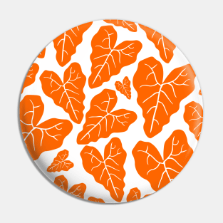 Orange veiny heart shaped plant leaves pattern Pin