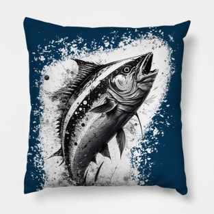 Big Eye Tuna India Ink Jumping Pillow