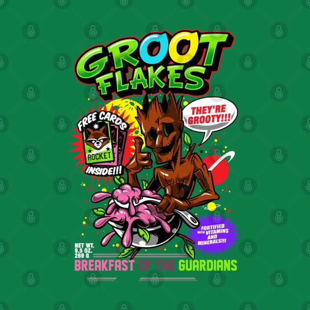 Groot Flakes by Dark Planet Tees