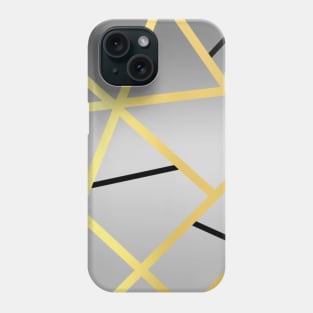 Silver/Gold/Black Pattern Phone Case