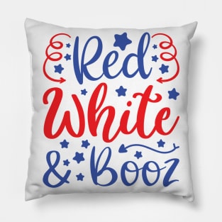 Red White And Booz Pillow