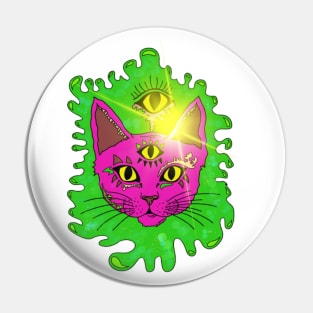 Psy cat - My parties start on Sundays - Catsondrugs.com - rave, edm, festival, techno, trippy, music, 90s rave, psychedelic, party, trance, rave music, rave krispies, rave flyer Pin