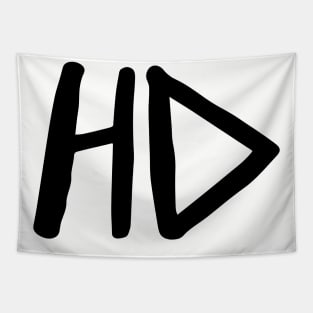 HD (Black) Tapestry