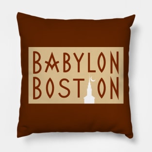 Babylon Boston Theme for Dark Backgrounds Pillow