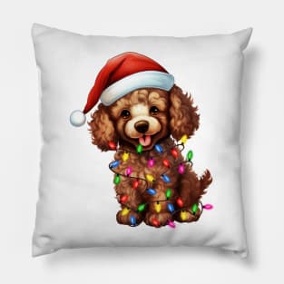 Christmas Poodle Pillow