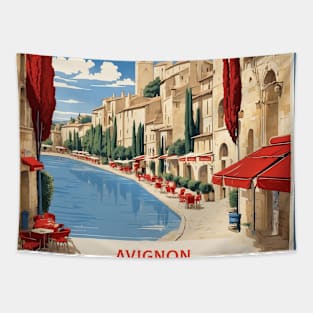 Avignon France Vintage Travel Poster Tourism Tapestry