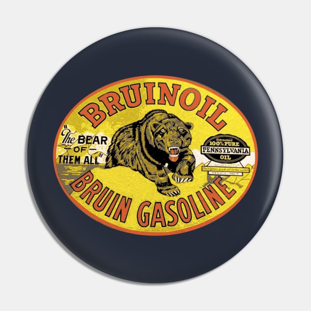 Bruinoil Gasoline Pin by Midcenturydave