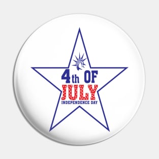 4th of July Star Pin