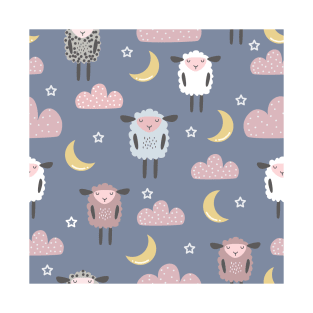 Sweet sleeping sheep pattern T-Shirt