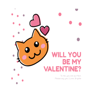 Will You Be My Walentine, Cat T-Shirt