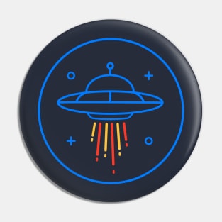 Retro minimal UFO Sci Fi Pin