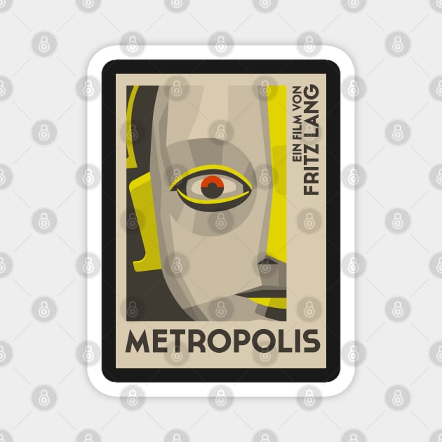 Poster of Metropolis by Fritz Lang Magnet by chillstudio