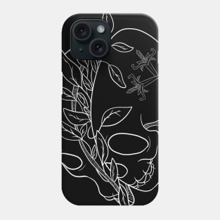 Skull and Leaves Phone Case