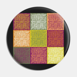 Mandala Nine Texture Pin