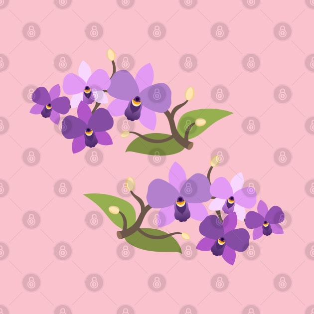 Purple orchid by Geramora Design