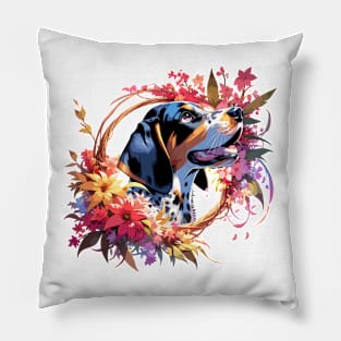 Bluetick Coonhound Joyful Mothers Day Dog Mom Gift Pillow