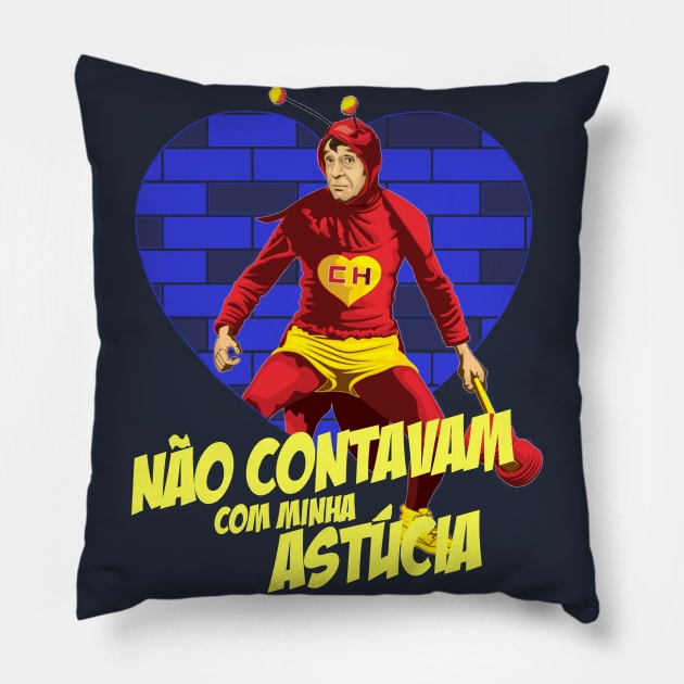 Chapolin - Não contavam com minha astúcia Pillow by Leo Carneiro