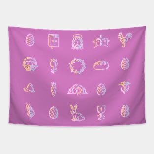 Easter Church Theme Symbols Icons Tapestry