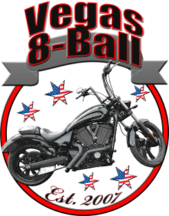Vegas 8-Ball U.S.A. Star Motorcycle Magnet