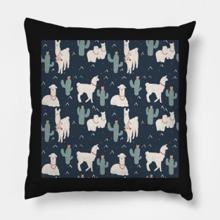 Lama cuteness dark Pillow