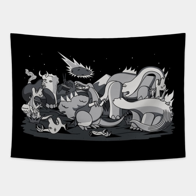 Cubist Extinction! Tapestry by Raffiti