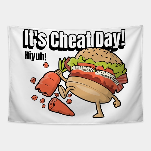 It's Cheat Day! Tapestry by Hush-Hush Gear™