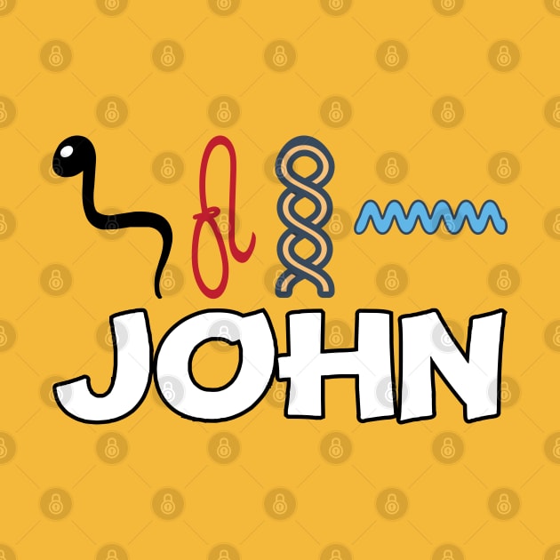 JOHN-American names in hieroglyphic letters-JOHN, name in a Pharaonic Khartouch-Hieroglyphic pharaonic names by egygraphics