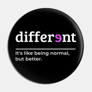 Be Different for Autism Awareness Month Pin