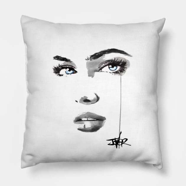 face #222 Pillow by Loui Jover 