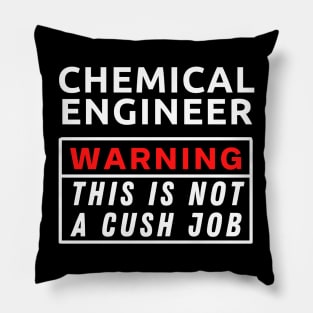 Chemical engineer Warning This Is Not A Cush Job Pillow