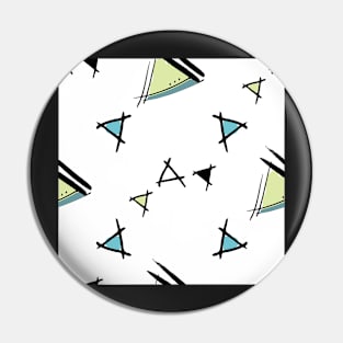 Triangles like sailboats on white background Pin