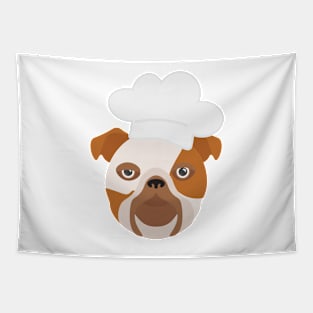 Bulldog With Chef Hat Tapestry