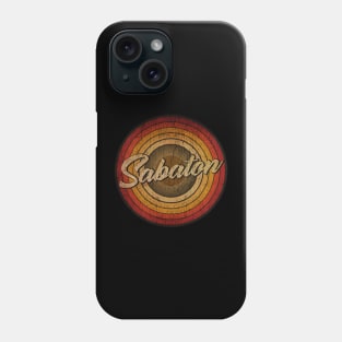 arjunthemaniac, circle retro faded Sabaton Phone Case