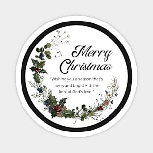 Merry Christmas Round Sticker 23 Magnet