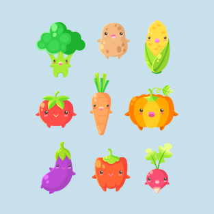 Cute Vegetable Friends T-Shirt