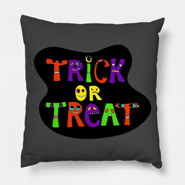 Trick or Treat!! Pillow by Shweta.Designs