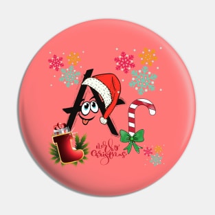 SANTA A Letter Pin