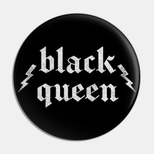 Black Queen / Typography Statement Design Pin