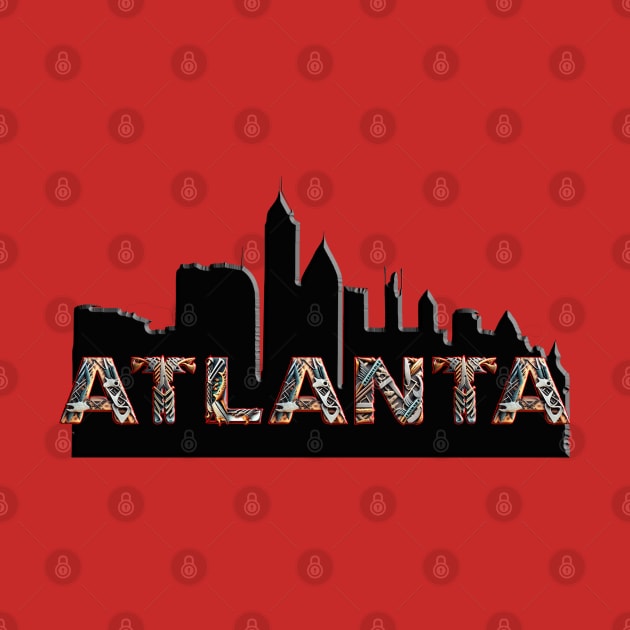 Atlanta Skyline Silhouette by ToochArt