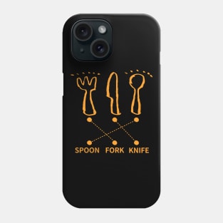 spoon, fork and knife Phone Case