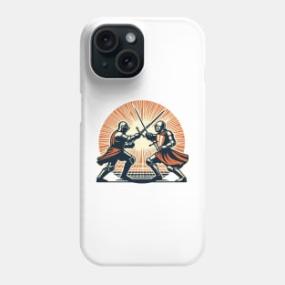 Knight, sword fight, tournament, medieval Phone Case