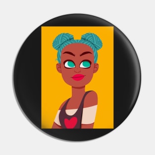 Cute blue haired girl Pin