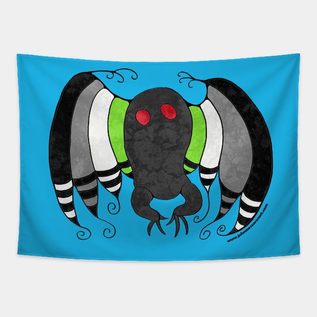 Agender Mothman Tapestry by NocturnalSea