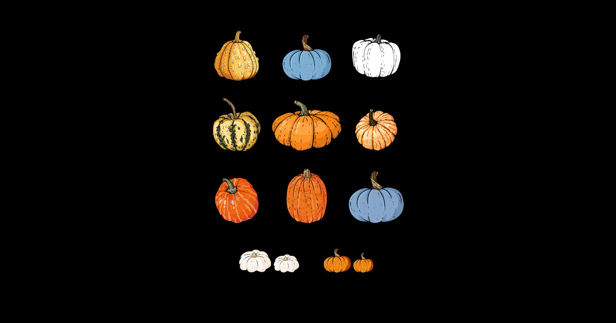 Pumpkin Types Varieties Fall Autumn - Pumpkin Types Varieties - Sticker ...