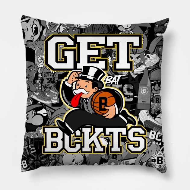 Bckts Cltr Basketball Pillow by BucketsCulture