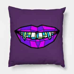 Crystal Fangs: Purple & Pink Pillow