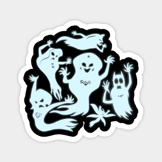 Super Hero Ghosts Magnet by KenTurner82