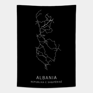 Albania Road Map Tapestry