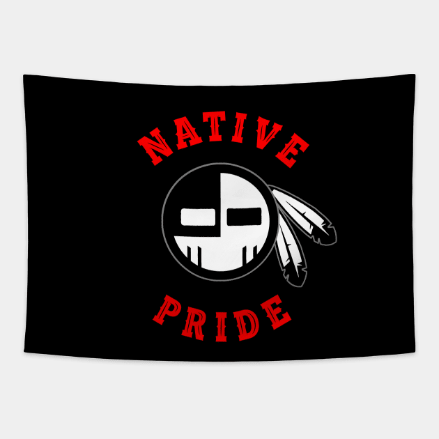 NATIVE PRIDE 18 (MASK) Tapestry by GardenOfNightmares