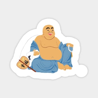 Hotei Shichifukujin God of Happiness laughing Buddhist monk Magnet